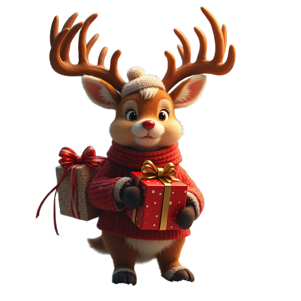 Festive Reindeer with Gifts